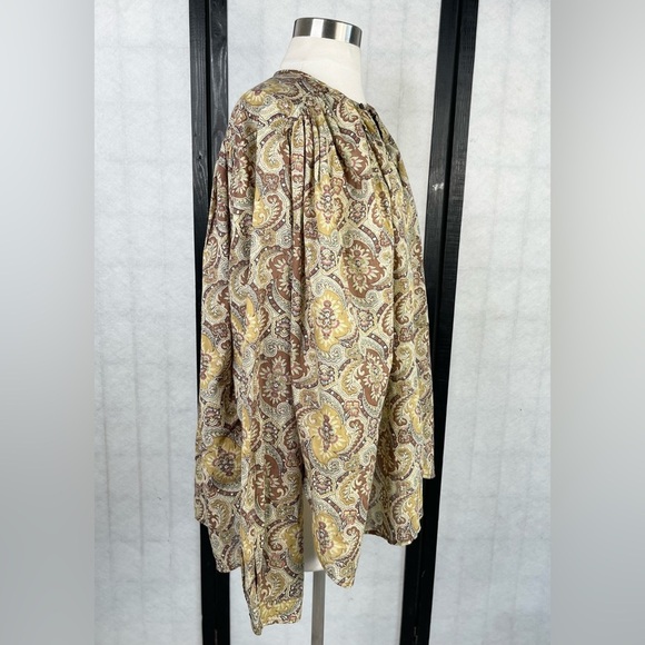 LAURENCE BRAS Paisley Button-Up Blouse 40 - Picture 3 of 7